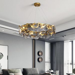 Lampes suspendues nordique moderne minimaliste luxe lustre en cristal décor à la maison El salon Restaurant chambre étude Led lumières
