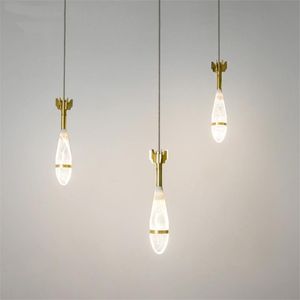 Hangende lampen Noordelijke moderne raketvormige lichten Cloud Stone Luxe restaurant Woonkamer Shell Villa Hanging Lighting Pendant