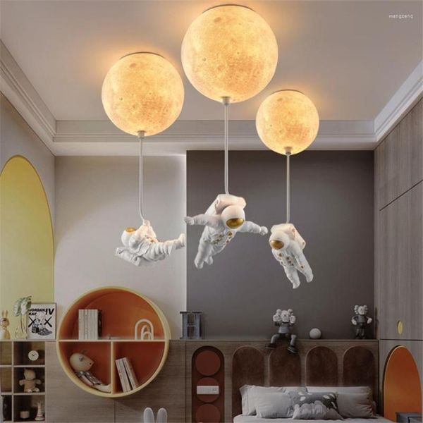 Lampes suspendues nordique lune dessin animé chambre décor lampe chambre d'enfants vestiaire salon couloir magasin de vêtements lumière