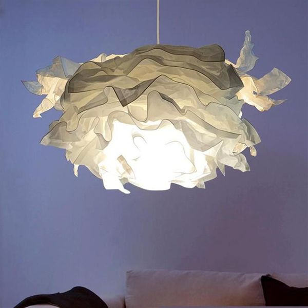 Lámparas colgantes Lámpara de flor de papel nórdico Casa creativa hecha a mano DIY colgante dormitorio restaurante lustre iluminación interior accesorio E27Pe252E