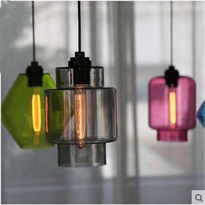 Hanglampen Noordelijke persoonlijkheid Creatieve gebrandschilderde glazen lampenkap Kleding Bar Lamp El Kledingpot Kleine kroonluchter