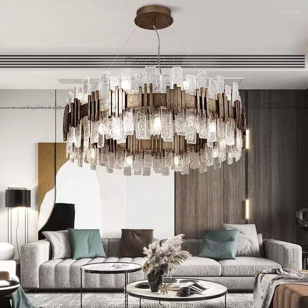 Lampes suspendues Nordic Post-moderne Lustre de luxe Salon Chambre Restaurant Lampe en verre Designer italien
