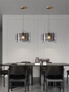 Lampes suspendues Nordic Postmodern Glass Lights Salle à manger Bar Single Head Cafe Restaurant Art Deco Hanging Luxury LampsPendentif