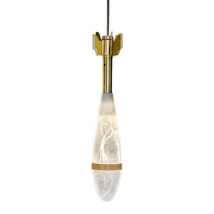 Hangende lampen Noordse postmoderne marmeren schelpen lichten creatief ontwerp eetkamer villa hangende lamp art deco suspensie luminaire ledpendant