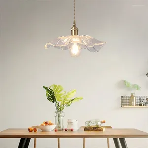 Lampes suspendues Nordic Rétro Loft Simple Lumières Chambre Décor Salon Luminaires Verre Edison Style Lustres Vintage Allée Lampe