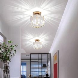 Hanger lampen Noordse eenvoudige gangpad Lamp Corridor Licht kristal plafond kroonluchter entree hall creatief balkon lam