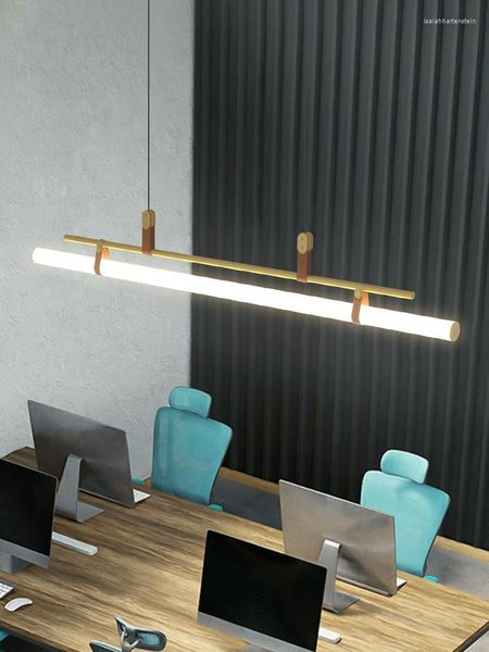 Lampes suspendues Nordic Simple Lustre Creative Personnalité Restaurant Bar Long Light Luxury