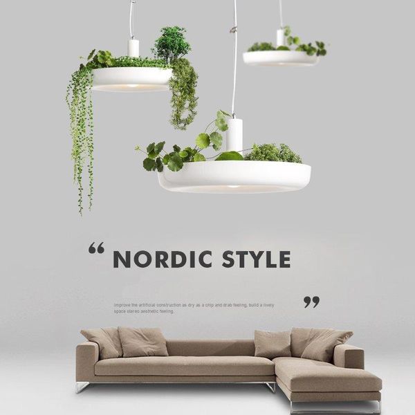 Lámparas colgantes Nordic Sky Garden Plant Lights Lámpara DIY Maceta Colgante Comedor Restaurante Bar Accesorios de iluminación Decoración para el hogar Colgante