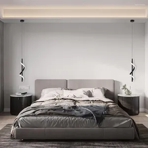 Lámparas colgantes Nordic Espiral Araña Minimalista Colgante LED Atmósfera moderna Metal para sala de estar Comedor