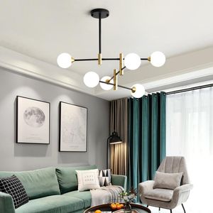 Hanglampen Noordse stijl glas LED -lamp Creatieve minimalistische magische bonen Design woonkamer barhangende verlichtingsbevestiging