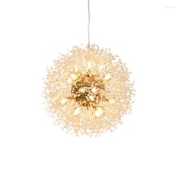 Hanglampen Noordse stijllamp Creatieve persoonlijkheid Kristallen Model Atmosfeer Licht Luxe Woonkamerarmaturen Snowflake Kroonluchter