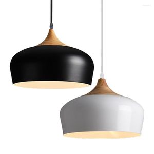 Lampes suspendues lampes en bois nordiques éclairage suspendu Simple moderne LED pour cuisine chambre plafond lustre Suspension Luminaire