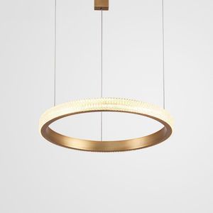 Hanglampen Nordic Smeedijzeren Kroonluchter Postmodern Electroplating Goud Brons Geometrische Lijn Lamp Slaapkamer Eetkamer Suspension