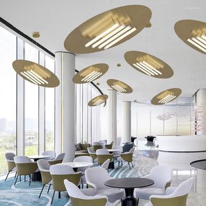Lampes suspendues boule ovale lumières réglables lustre plafond lampe en carton lustres en verre salle à manger