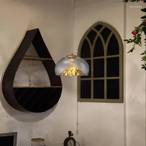 Hanglampen Ovale Bal Hangende Lampenkap Planeten Verstelbare Verlichting Ijzeren Kooi Glas Luxe Designer