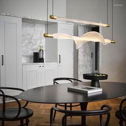 Lampes suspendues Restaurant créatif post-moderne maille de fer lustre creux Art café salon chambre Design Style industriel