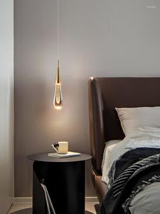 Hanglampen Post-modern kristalglas Led-verlichting Hanglamp Drop Light Armatuur Restaurant Bar Lamp Trapverlichting