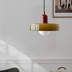 Suspension Lampes Post Moderne Lampe LED Rétro Designer Verre Salle À Manger Chambre Chevet Salon Décoration Suspension Lumière