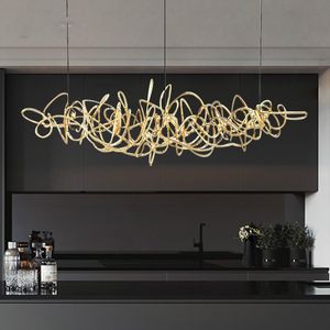 Hanglampen postmodern licht luxe LED-restaurant kroonluchter decoratie Noordse receptie herroeping eenvoudige ijzeren kunstbar boom