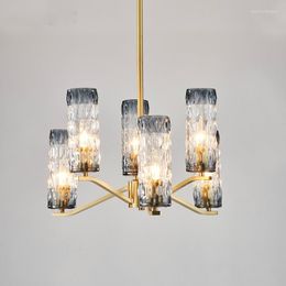 Lampes suspendues Post-moderne Salon Lustre Chambre Simple Art Créatif Lampe En Verre Designer Américain De Mode LB032109