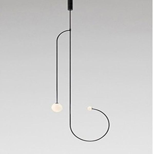 Lampes suspendues Post-moderne Simple ligne lampe personnalité créative salon salle à manger chambre chevet café magasin de vêtements petit pendentif