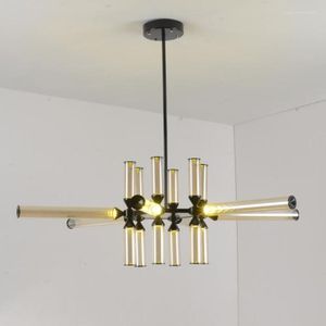 Lámparas colgantes Postmodern Creative LED Living Room Chandelier Lighting Simple Glass Comedor Decoración Cafe Bar Loft