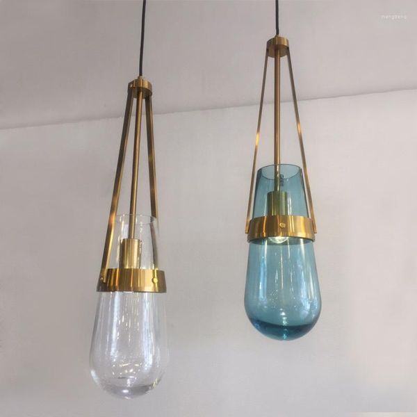 Lámparas colgantes Araña de cristal posmoderna Diseñador Personalidad simple Creativa Pequeña gota de agua Sala de estar Restaurante Cafe Bar Lámpara de mesa