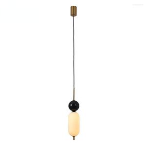 Lampes suspendues Postmodern Minimaliste Chambre Lumières Creative Marbre Luxe Lampe Suspendue LED E27 Salon Restaurant Bar Fond