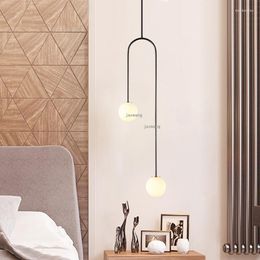 Hanglampen Postmodern minimalistisch woninginrichting LED -verlichting verlichting Lichtarmaturen Creatieve eetkamer Glazen hangende lamp Loft Lights