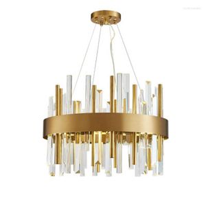 Hanglampen Rechthoek Kroonluchter Verlichting Luxe Modern Geborsteld Goud/Zwart Roestvrij Lamp Creatief Ontwerp Verlichtingsarmaturen Voor Eetkamer