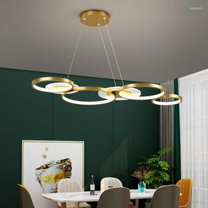 Hanglampen afstandsbediening Moderne LED-verlichting voor studie keuken eetkamer woonkamer woonkamer hangende indoor ac90-260v