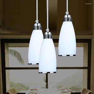 Lampes suspendues Restaurant Droplight Lustre contracté et contemporain Trois lustres de repas Lanternes en verre en gros