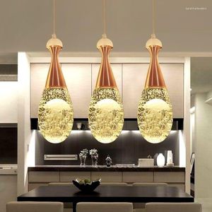 Hanger lampen restaurant licht luxe kristallen kunst kroonluchter bar bedraam modern minimalistisch duplex gebouw holle