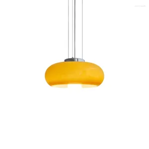Hanglampen Retro Bauhaus Oranje Witte Kroonluchters Metaal Glas Fixrure Keukeneiland Nachtkastje Home Decor Lamp Nordic Plafond Hangend