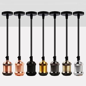 Lampes suspendues rétro ampoule lustre E27 porte-lampe industrielle LED personnalité barre créative nostalgique grande vis