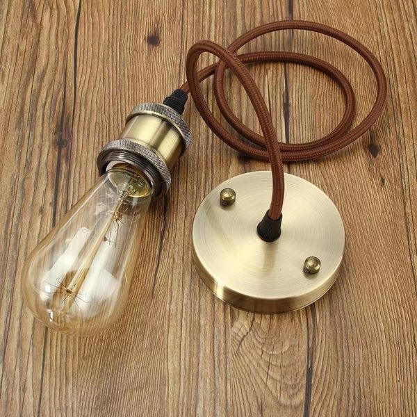 Lámparas colgantes Retro Galvanoplastia Candelabro de aluminio Edison Bombilla Salón Cocina Hogar Lámpara Decoración Colgante