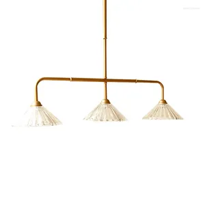 Lampes suspendues Lampe à manger dorée rétro Nordic Ins Style American Light Table de luxe chinoise
