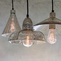 Lampes suspendues Loft industriel rétro Antique verre de mercure lumière café restaurant unique lampe suspendue