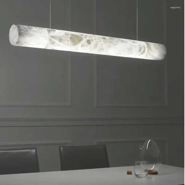 Lámparas colgantes Retro Colección de mármol sólido LED DIY Lámpara colgante Iluminación Suspensión Luminaria Lampen para comedor