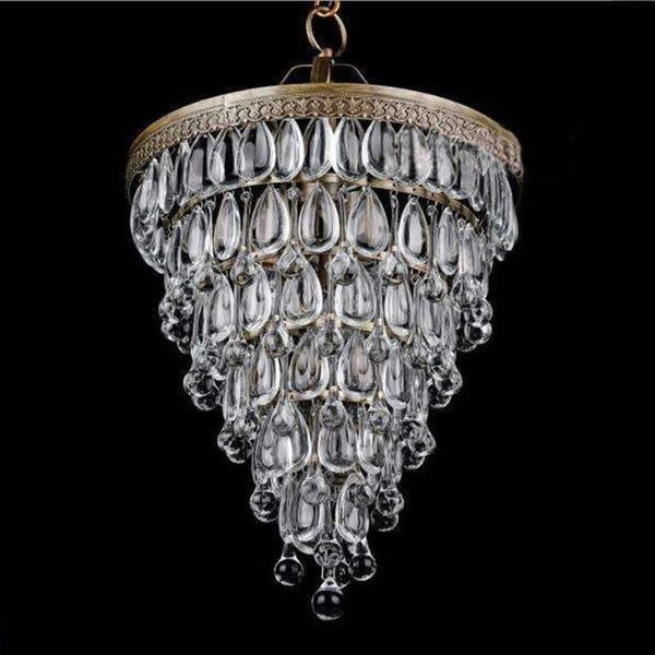 Lampes suspendues Rétro Vintage Cooper Crystal Drops E14 LED Lustres / GRAND Européen EMPIRE STYLE Lustres Lustre Éclairage Pour Salon