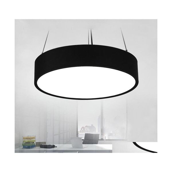 Lampes Suspendues Ronde Led Lustre Bureau Moderne Minimaliste Étude De La Mode Restaurant Suspension Ligne Éclairage Commercial Drop Delivery Otrs2