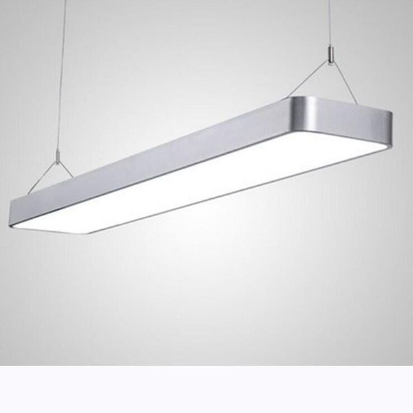 Lampes suspendues éclairage LED ronde lumières de bureau suspendus lustres en aluminium ligne lampe bande éclairage de plafondPendentif