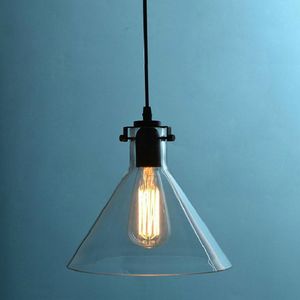 Lampes suspendues rustique pays verre lampe suspendue éclairage cuisine salle à manger barpendant