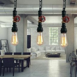 Hanglampen Rustieke Industriële Verlichting Vintage Lamp Ophangarmatuur Waterleidingketting Hanglamp E27 220v Voor Decor Loft