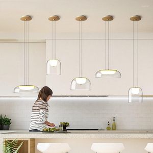 Hanglampen SANDYHA Moderne Luxe Lamp Helder Glazen Kap Ontwerp Kroonluchter Voor Slaapkamer Nachtkastje Eetkamer Tafel Home Decor Verlichting