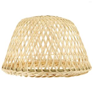 Ensemble de lampes suspendues, couvercle de lampe simple, abat-jour en bambou tissé, accessoire créatif tissé, anti-poussière