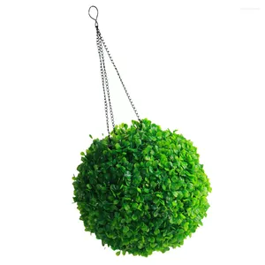 Lámparas colgantes Shine Flower Grass Ball Araña Colgante Luces con energía solar Iluminado Topiary Plástico LED Planta