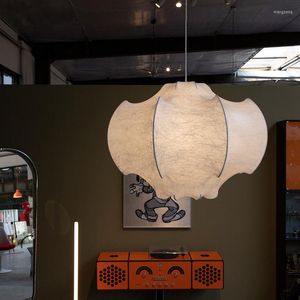 Hanglampen zijden lamp eenvoudige led woonkamer decoratieve verlichting Noordse restaurant slaapkamer E27 Bases handgemaakt