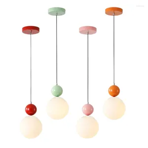 Pendants LAMPS Simple Glass Chandelier Fashionable Restaurant Decoration Light Coffee Shop Carte Sild Single