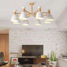 Lámparas colgantes Simple moderno ajustable madera maciza E27 lámpara 220 V cocina sala de estar dormitorio apartamento comedor hogar lámpara colgante pluma
